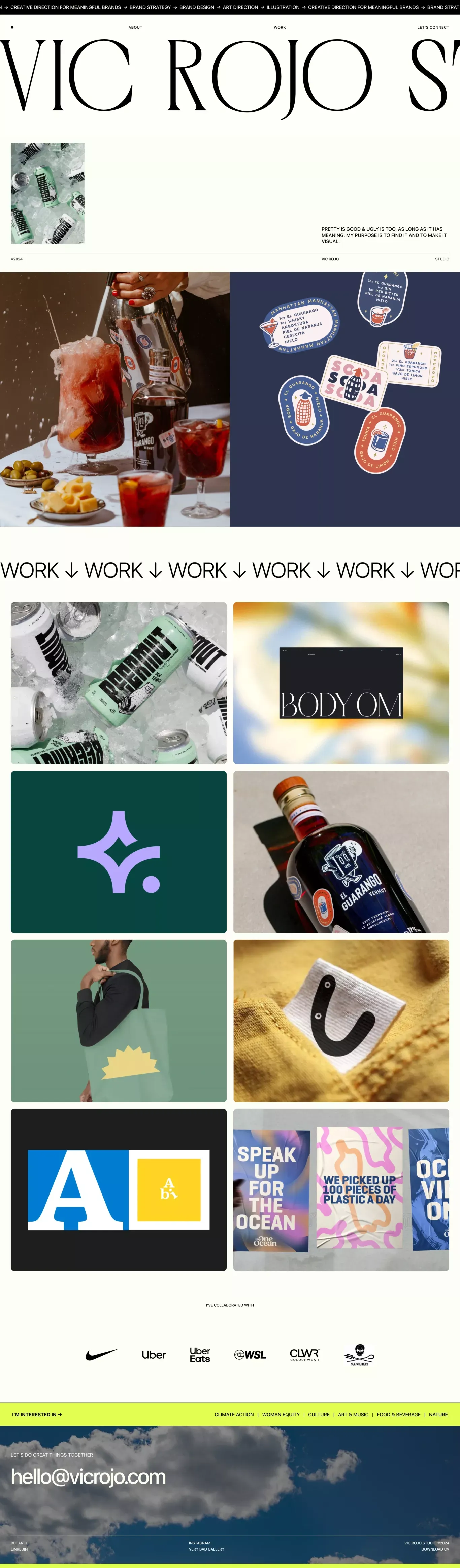 Vic Rojo Studio - Portfolio design