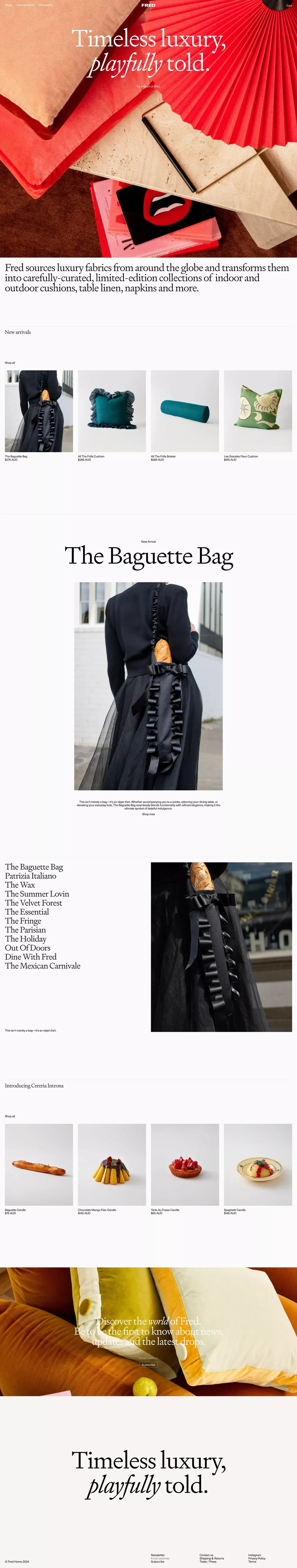 Fred - Ecommerce design