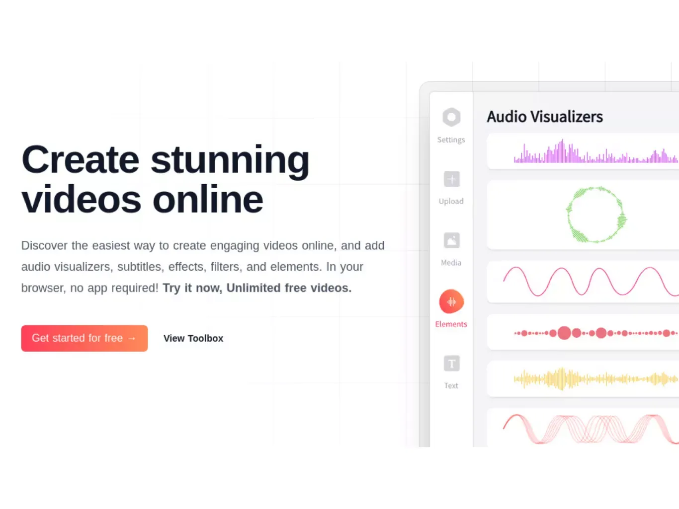 Online video and audio editor (Free and Simple) - Other design