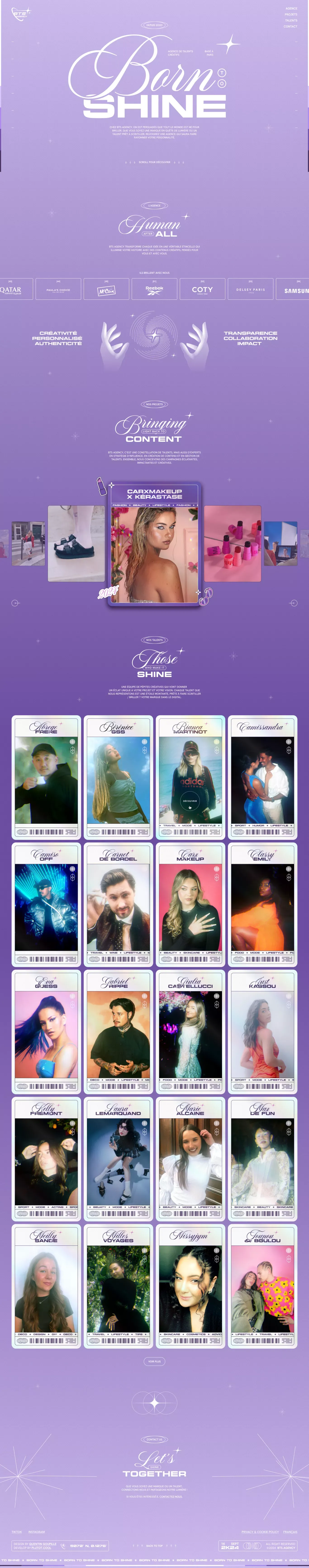 BTS Agency - Portfolio design