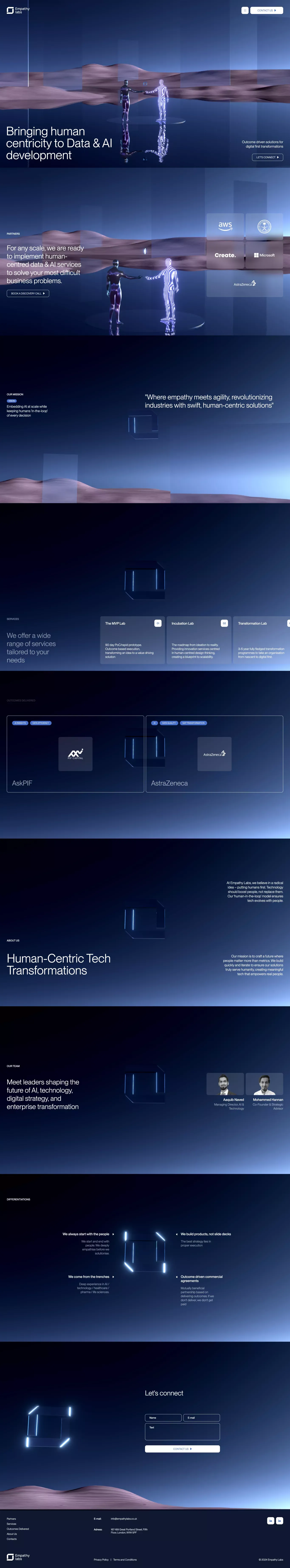 Empathy Labs - Landing design