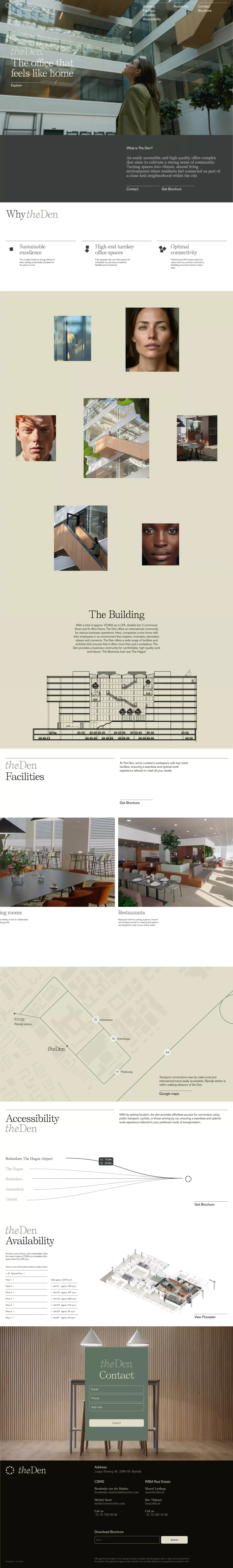 The Den - Landing design
