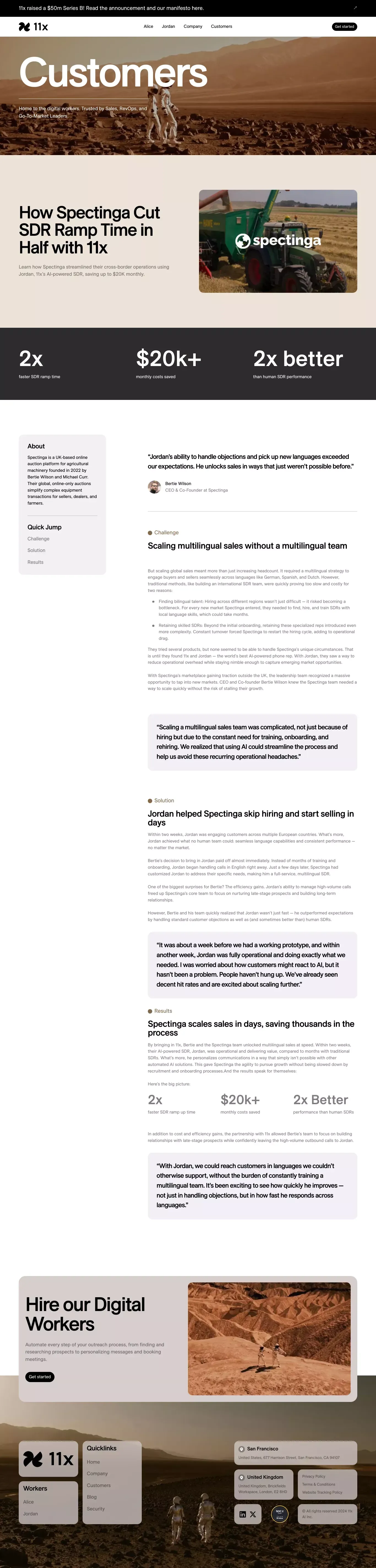 Spectinga - Case Study design