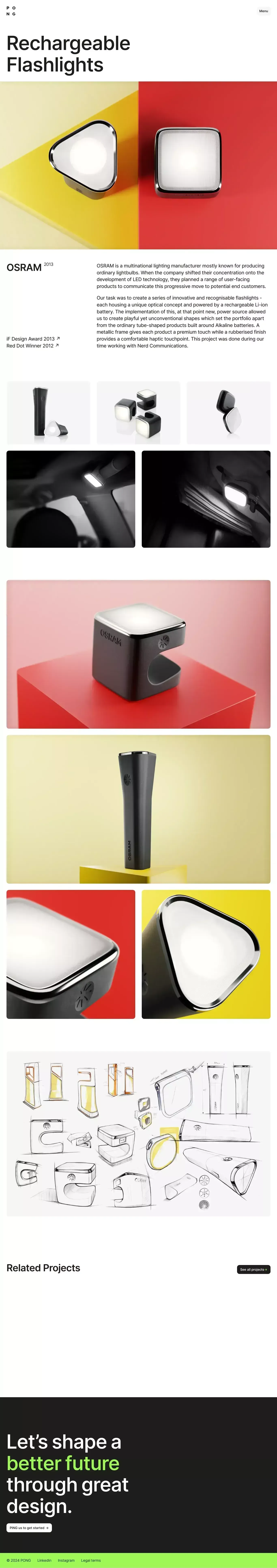 Osram - Rechargeable Flashlights | PONG - Case Study design