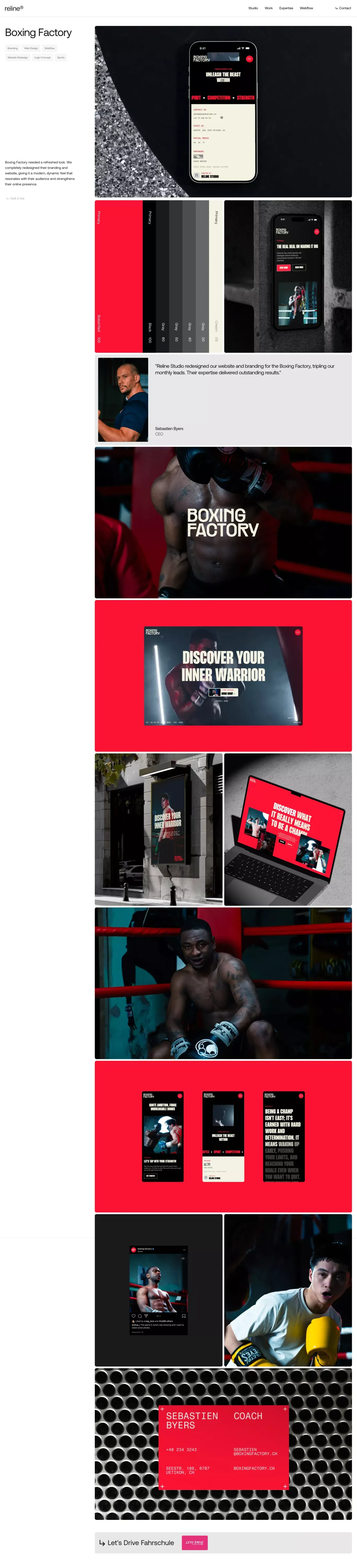 Boxing Factory by Reline Studio - Case Study design