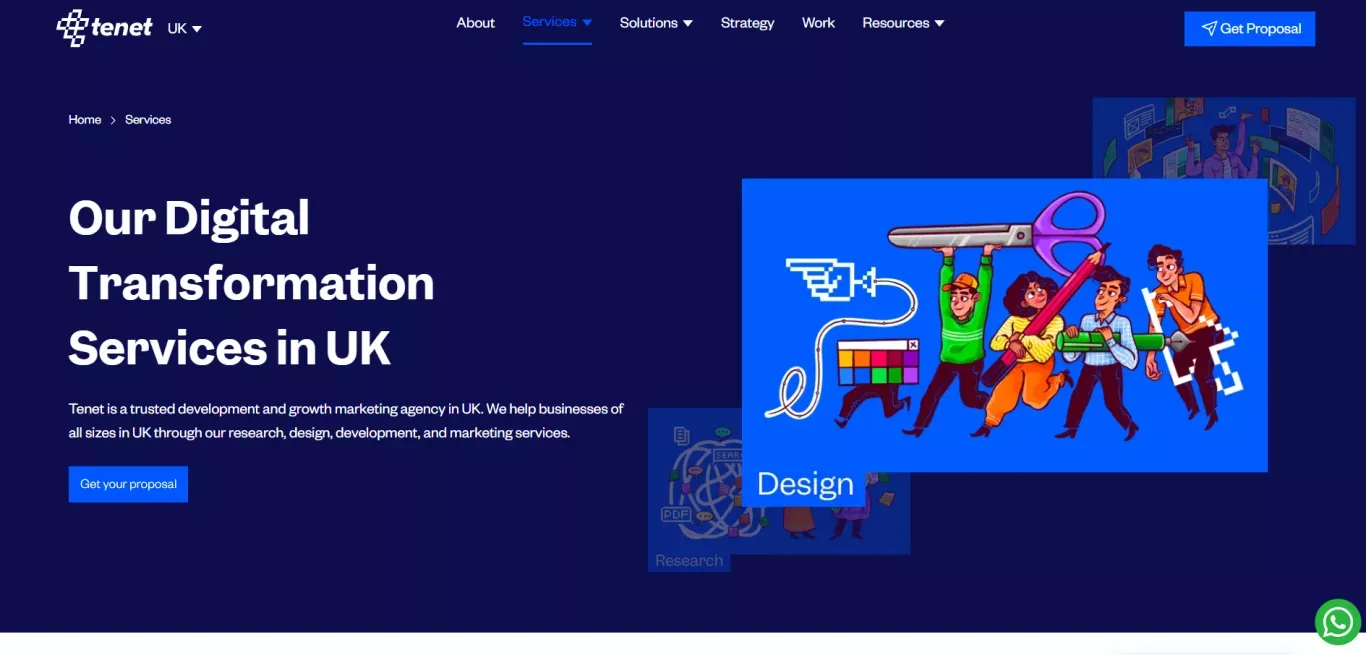Our Digital Transformation Services In UK - Product listing design