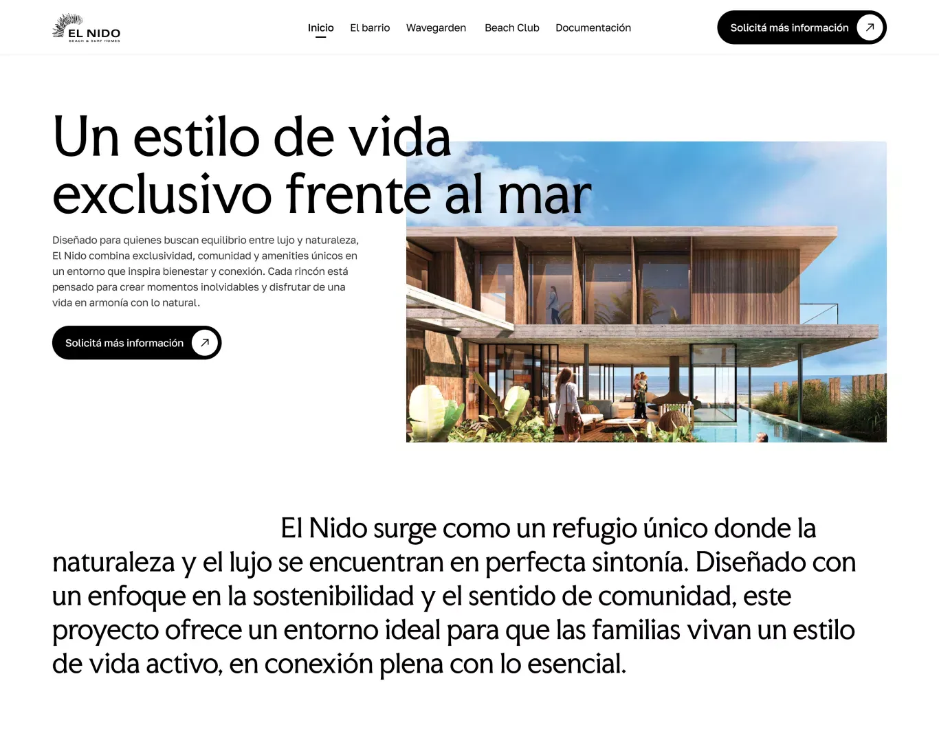 El Nido - Naturaleza y lujo en un solo lugar. - Landing design