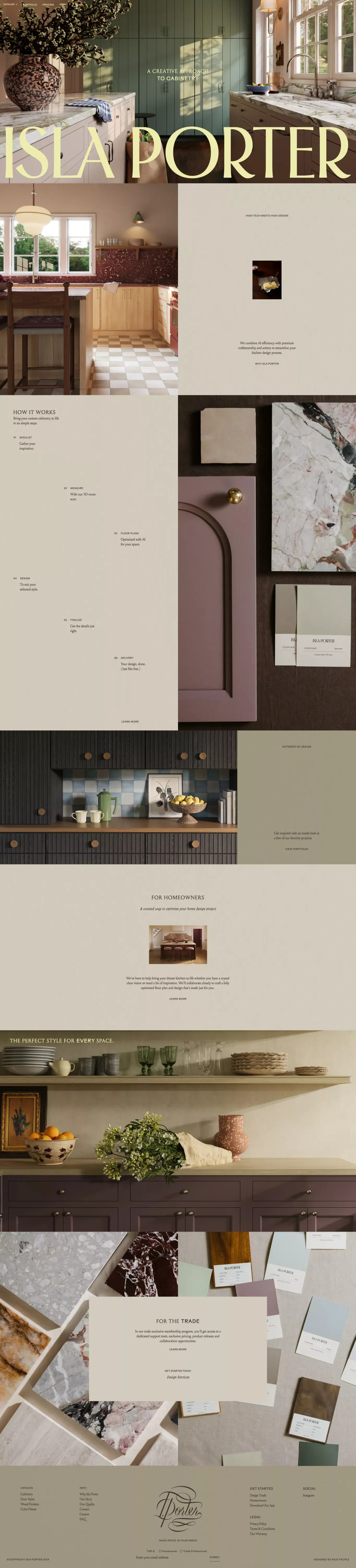 Isla Porter — A Creative Approach to Custom Cabinetry - Portfolio design