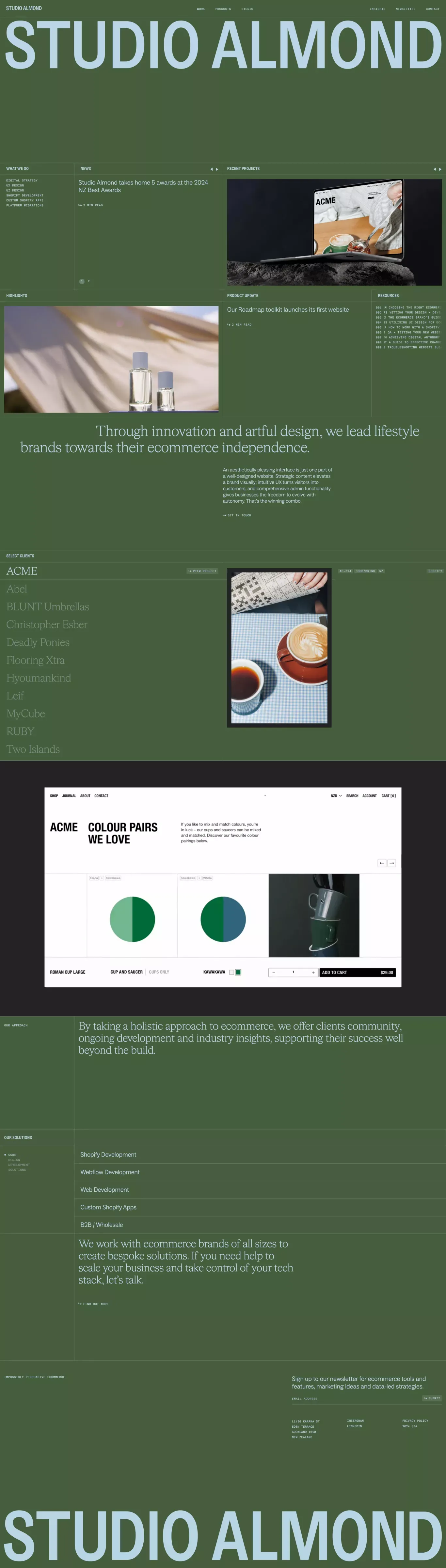 Studio Almond | Shopify Plus Experts - Portfolio design