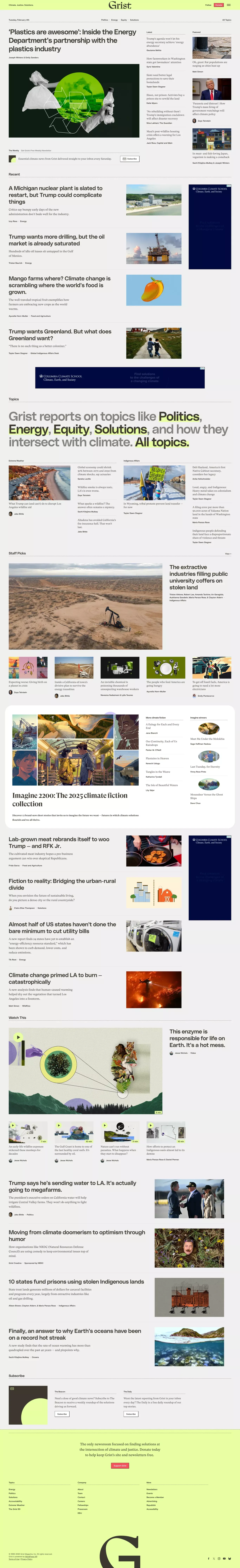 Grist.org: Climate. Justice. Solutions. | Grist - Blog design