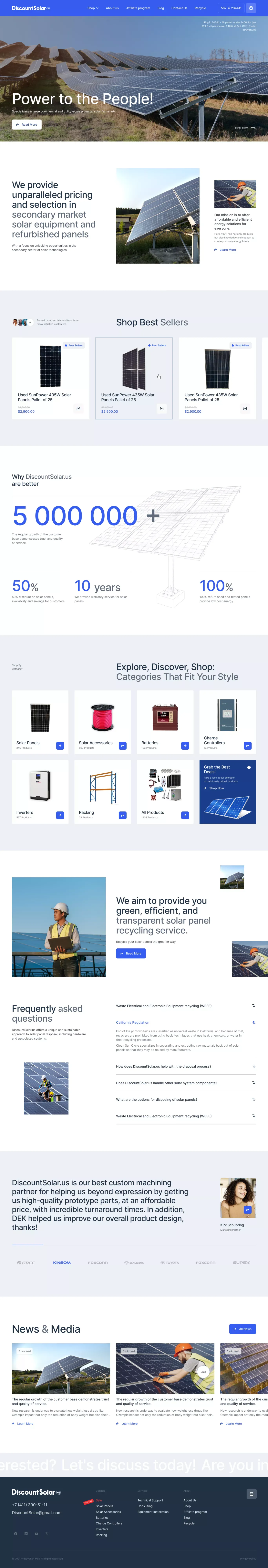 DiscountSolar.us - Ecommerce design
