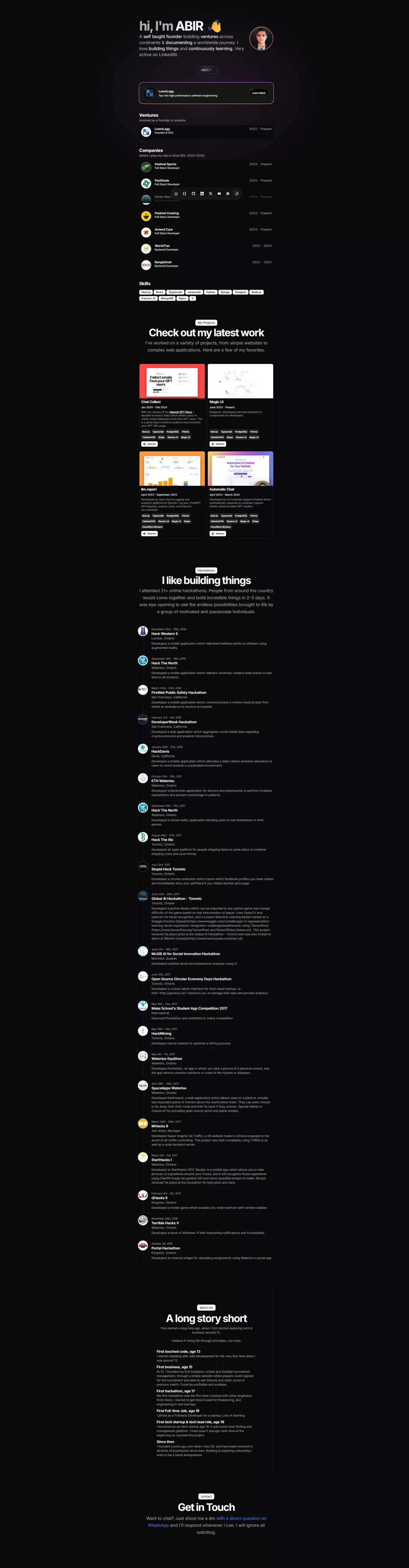 ABIR - Portfolio design