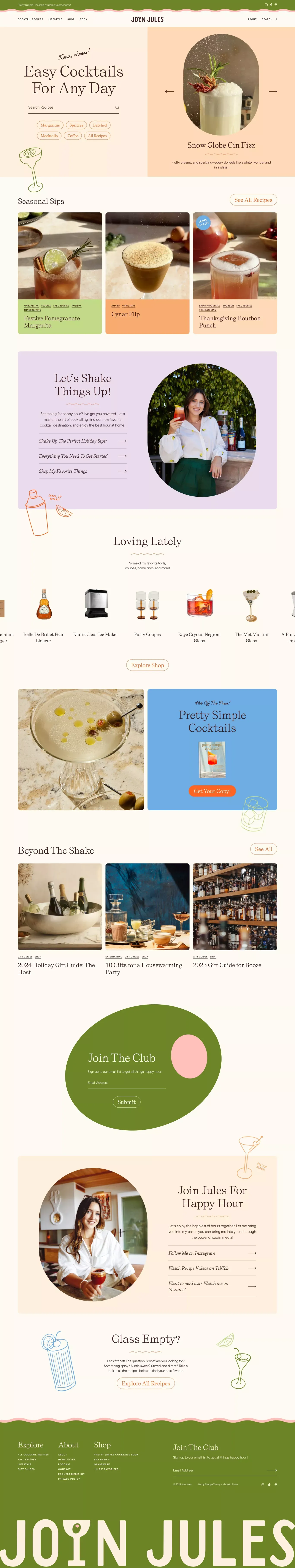 Join Jules - Landing design