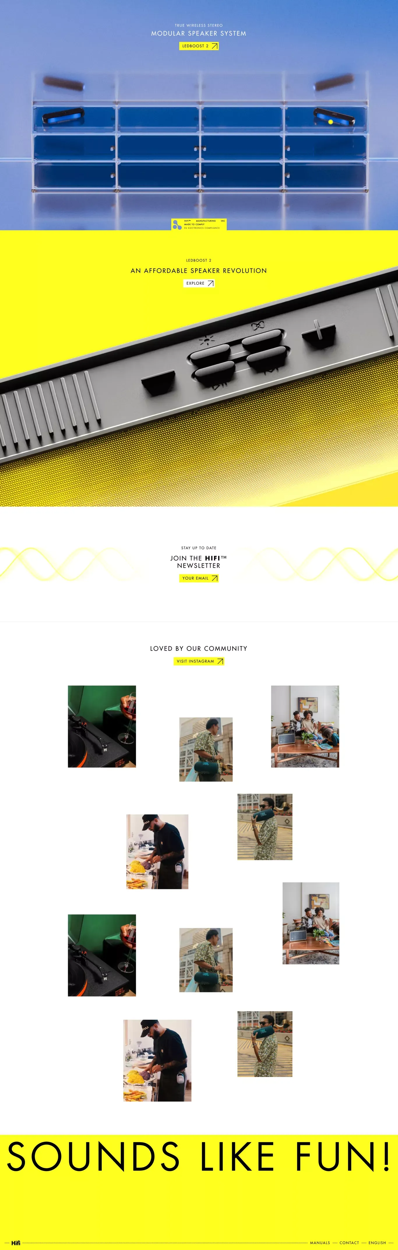 Hifi Sound - Landing design