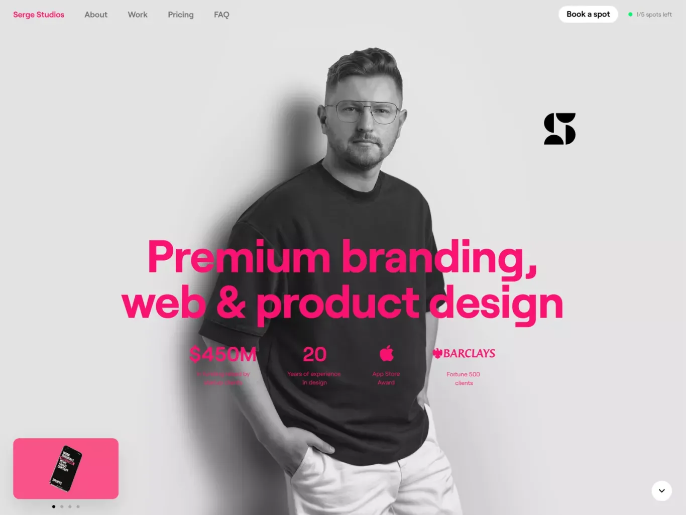 Serge Studios - Portfolio design