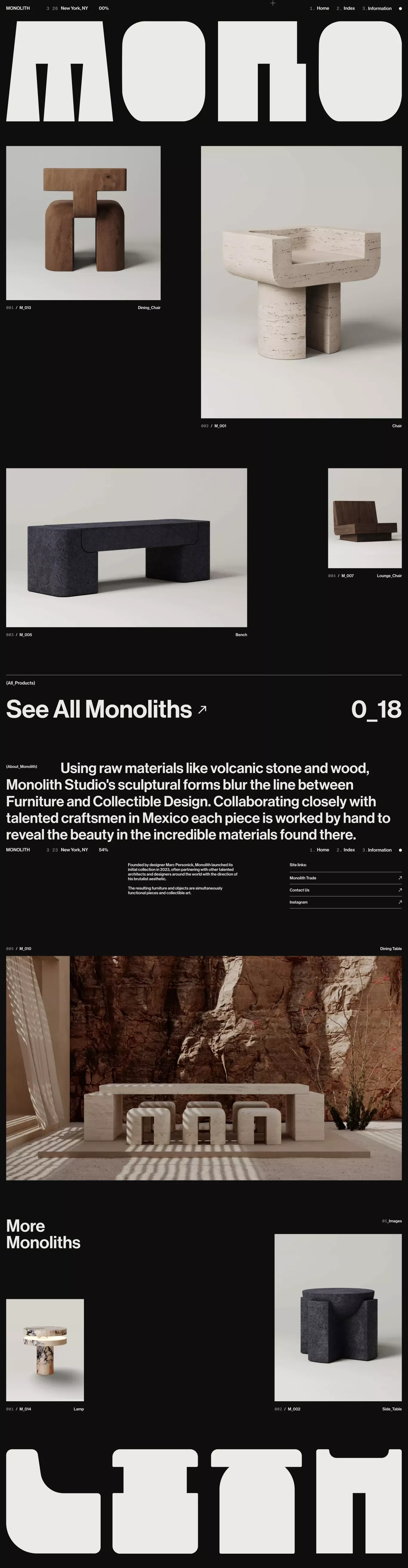 Monolith / Collectible Furniture and Objects | Monolith / Collectible Furniture and Objects - Portfolio design