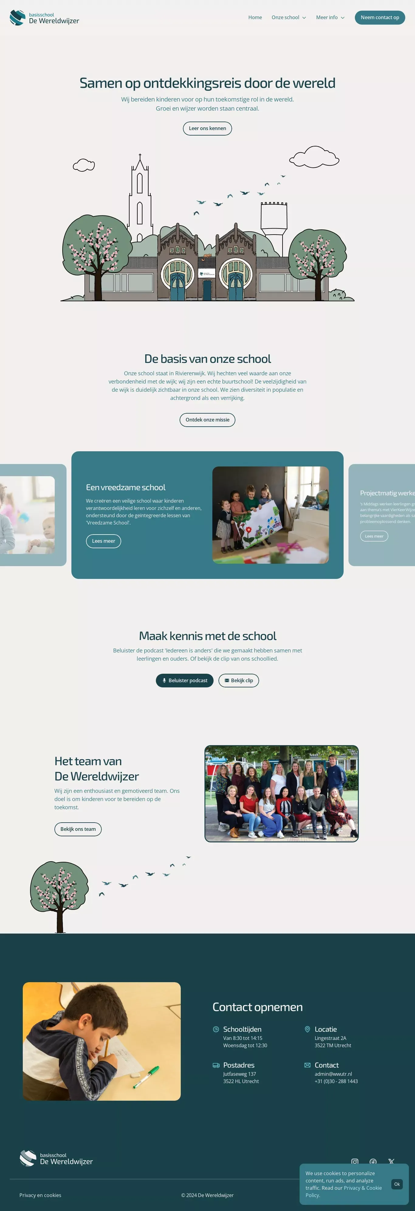 De Wereldwijzer | Samen op ontdekkingsreis door de wereld - Landing design