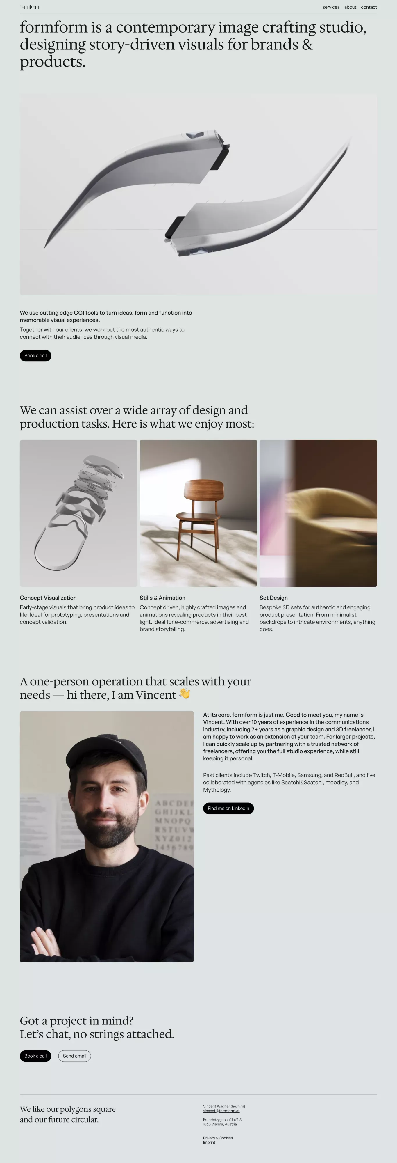 formform | 3D visualization & animation - Portfolio design