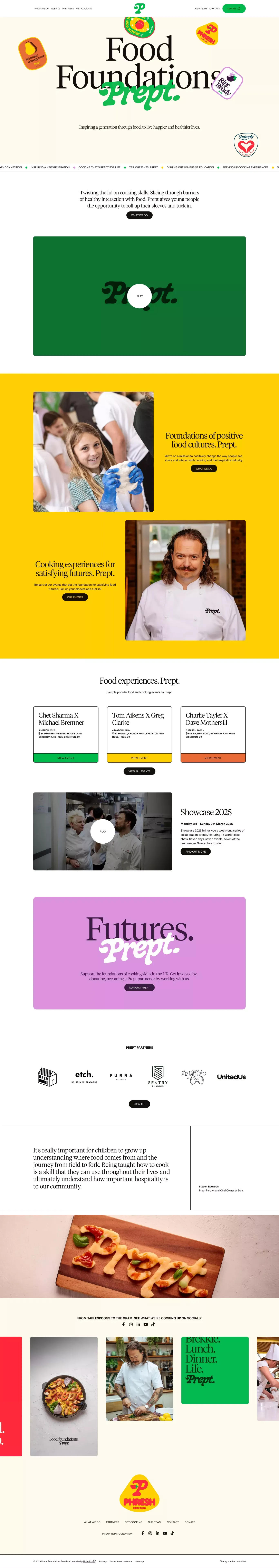 Prept | The foundation for satisfying food futures. - Landing design