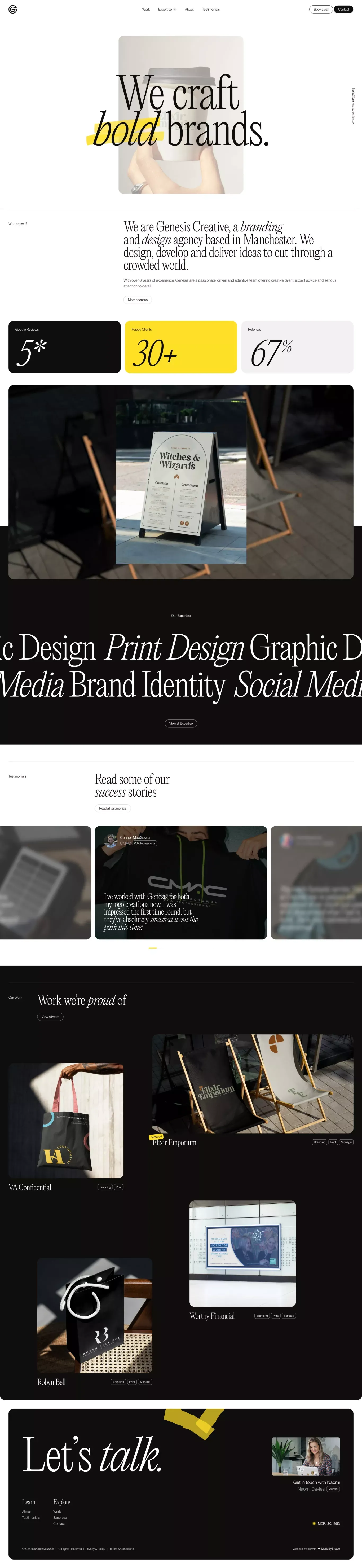 Genesis Creative | Home - Portfolio design