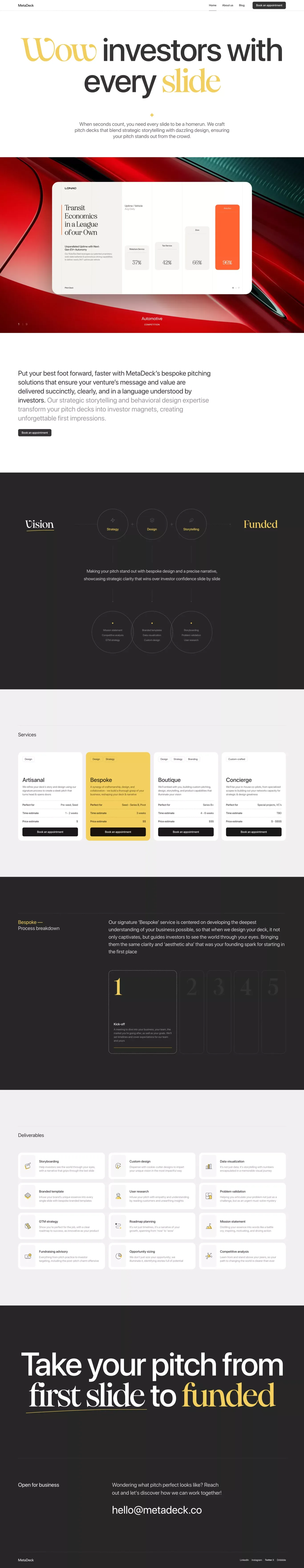 MetaDeck - Landing design