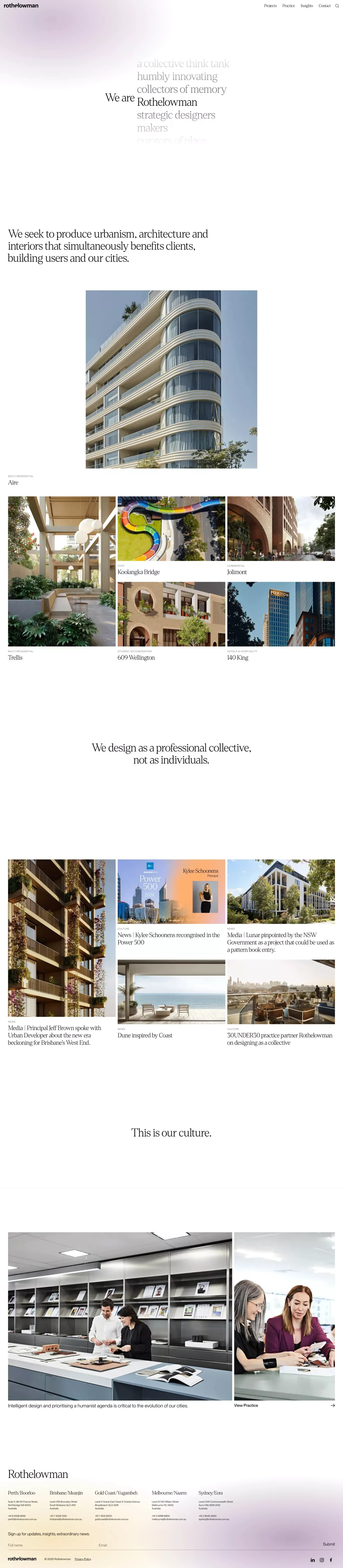 Rothelowman - Portfolio design