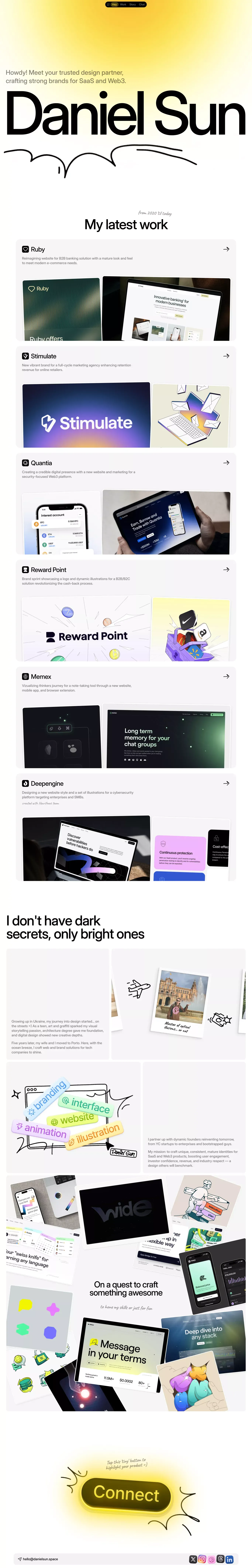 Daniel Sun | Top-tier Web and Brand Design for SaaS and Web3 - Portfolio design