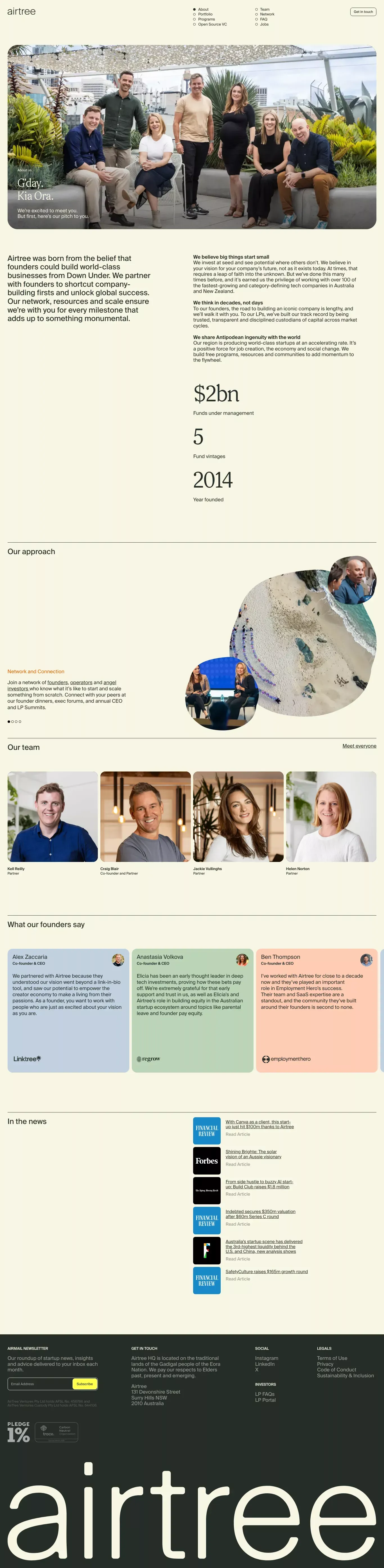 About | Airtree Ventures - About Us  design