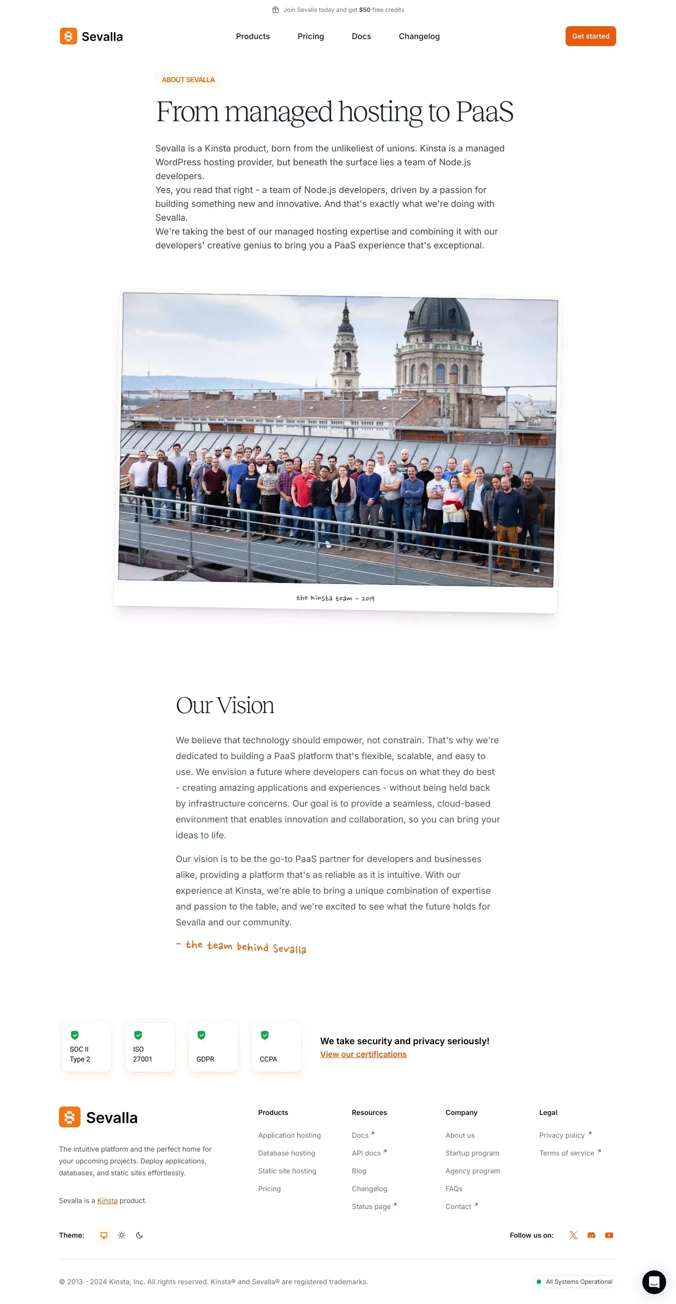 About Sevalla - About Us  design