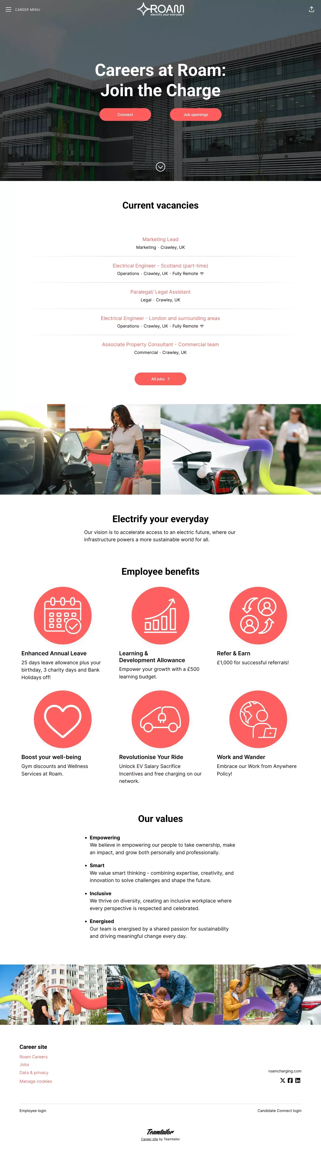 Careers at Roam: Join the Charge - Roam - Career design