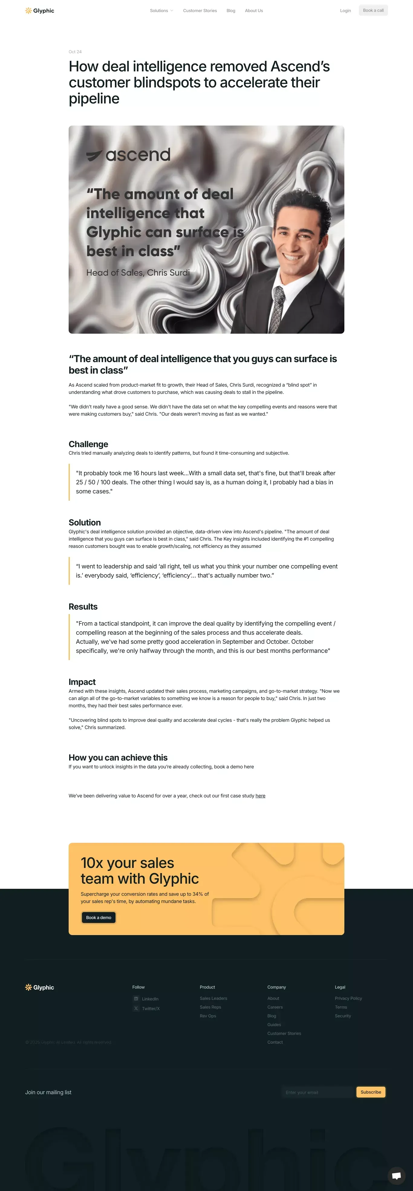How deal intelligence removed Ascend’s customer blindspots to accelerate their pipeline - Blog Post design