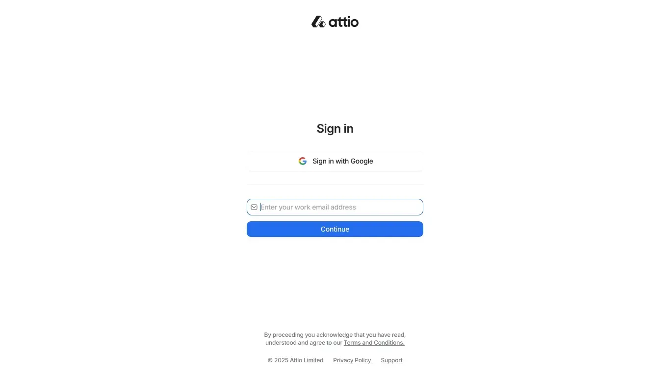 Attio - Sign Up design