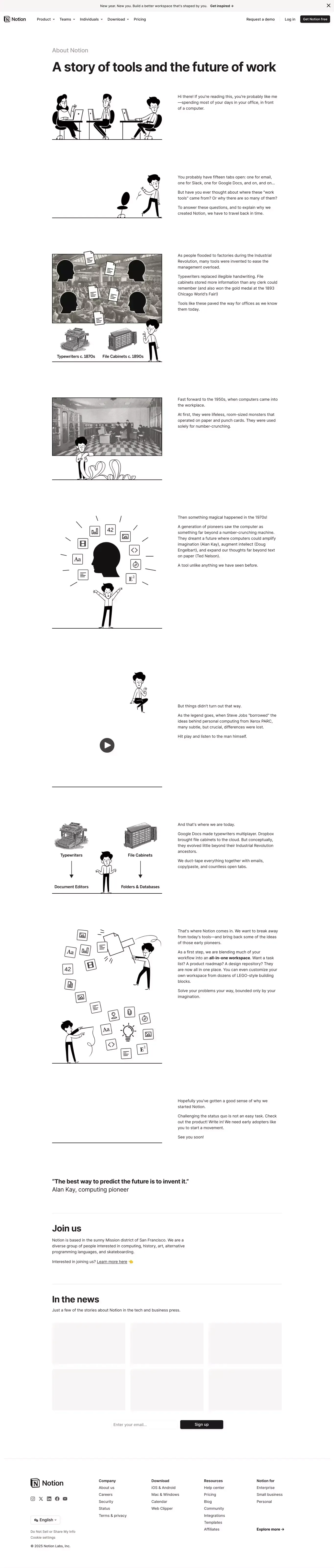Why we built Notion – About - About Us  design