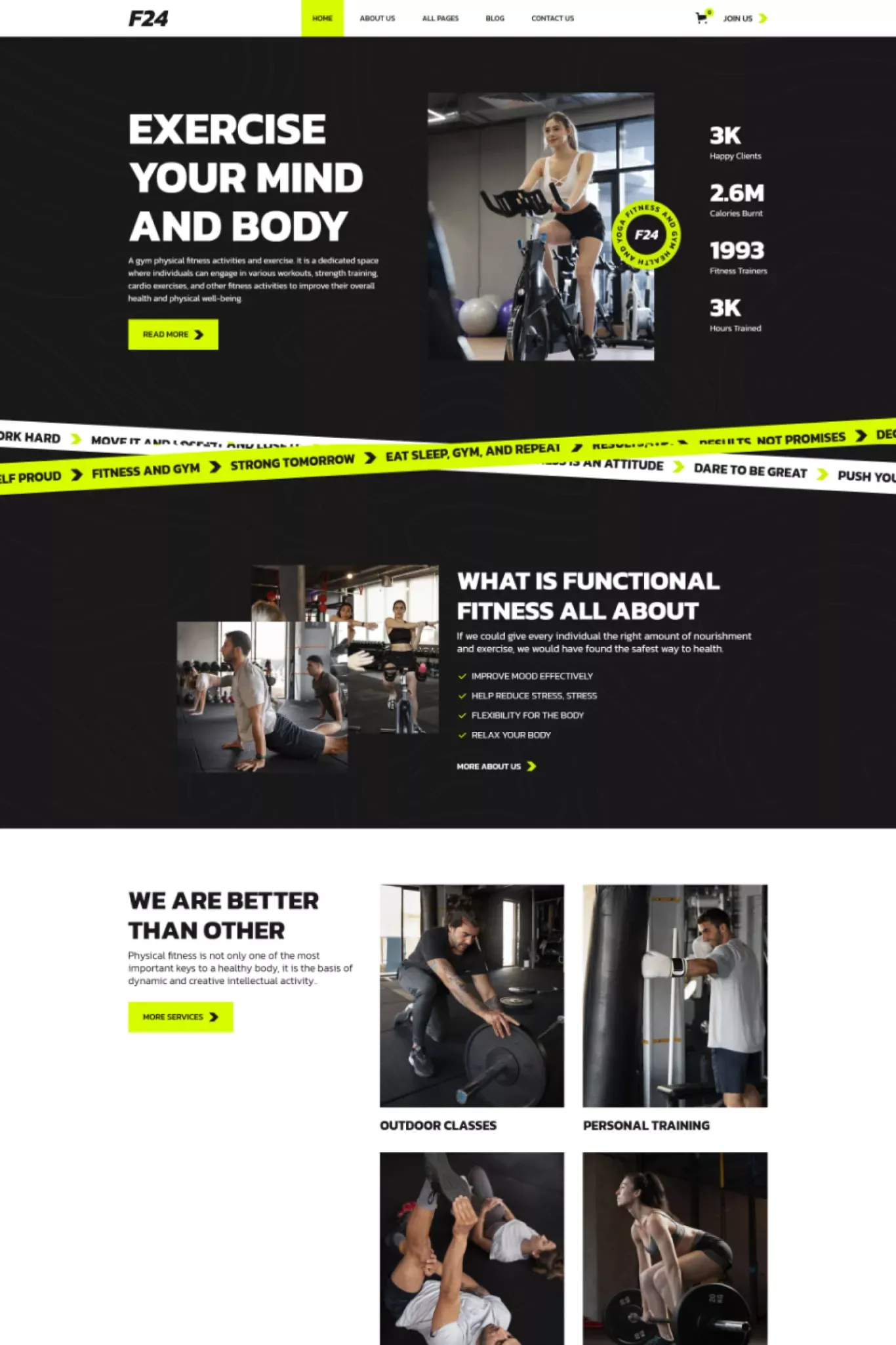 F24 Website Page Template for Webflow - Template design