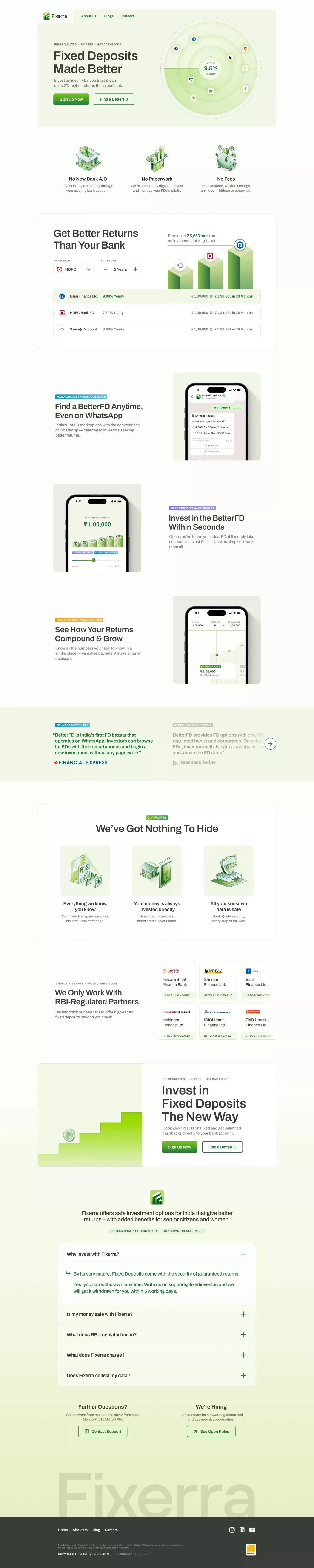 Best API Gateway to Launch Fixed Deposits and Neo-Banking - Landing design