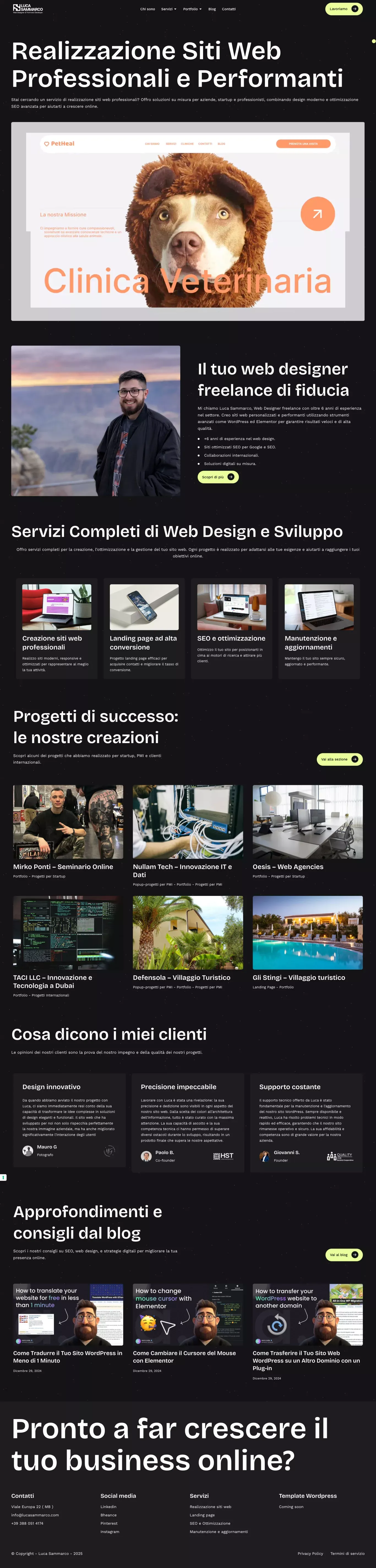 Realizzazione Siti Web Professionali su Misura - Portfolio design