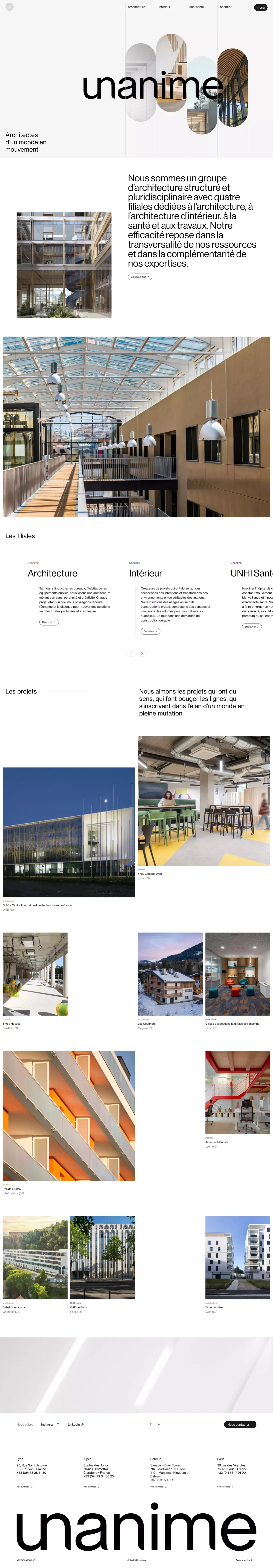 Unanime - Architectes d’un monde en mouvement - Portfolio design