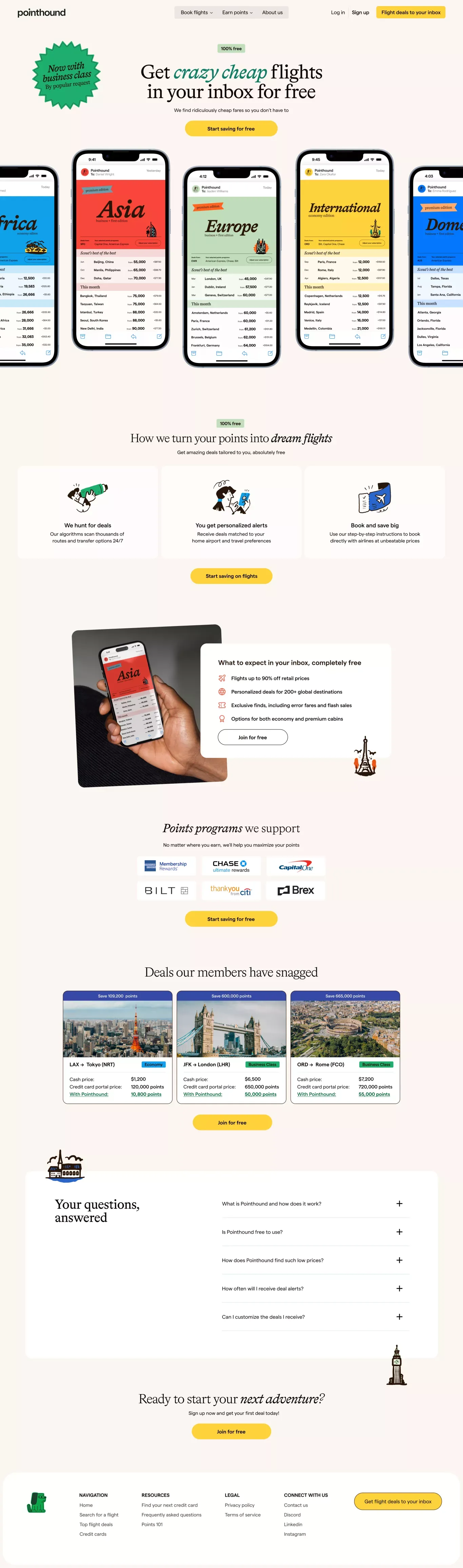 Newsletter | Pointhound - Sign Up design