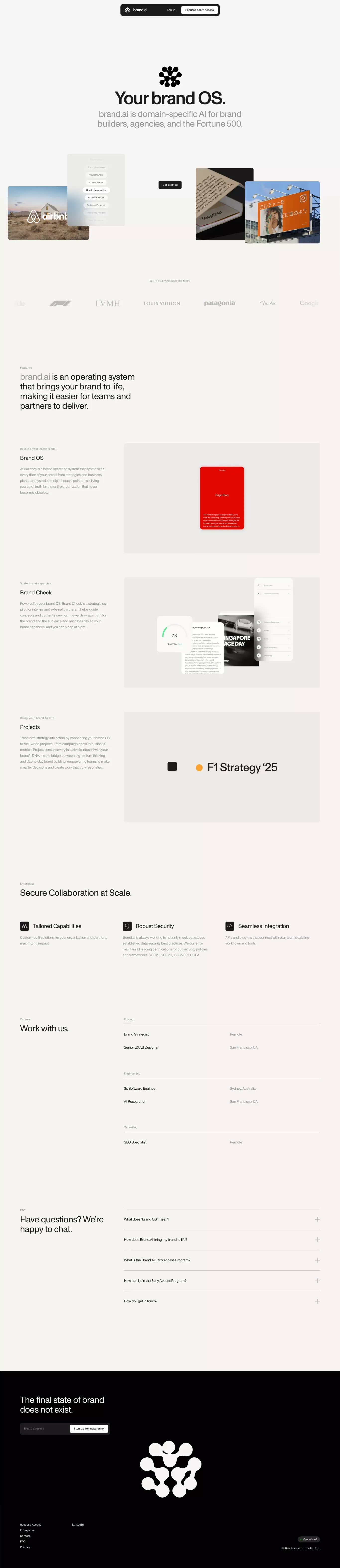 brand.ai | your brand OS - Landing design