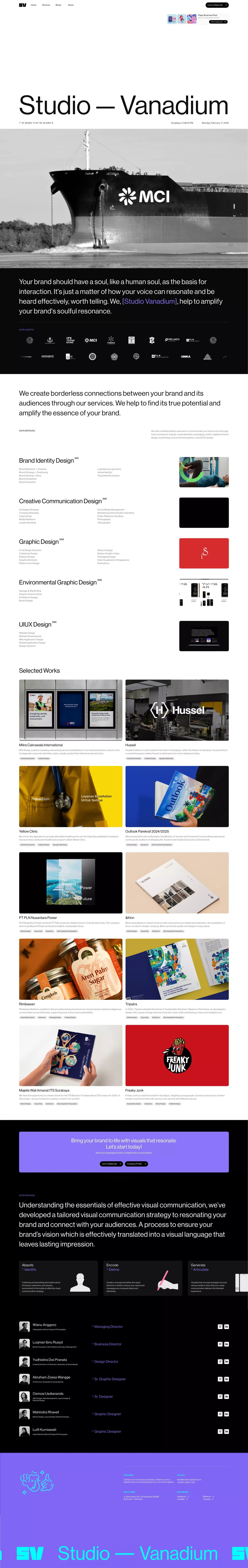 Studio Vanadium - Portfolio design