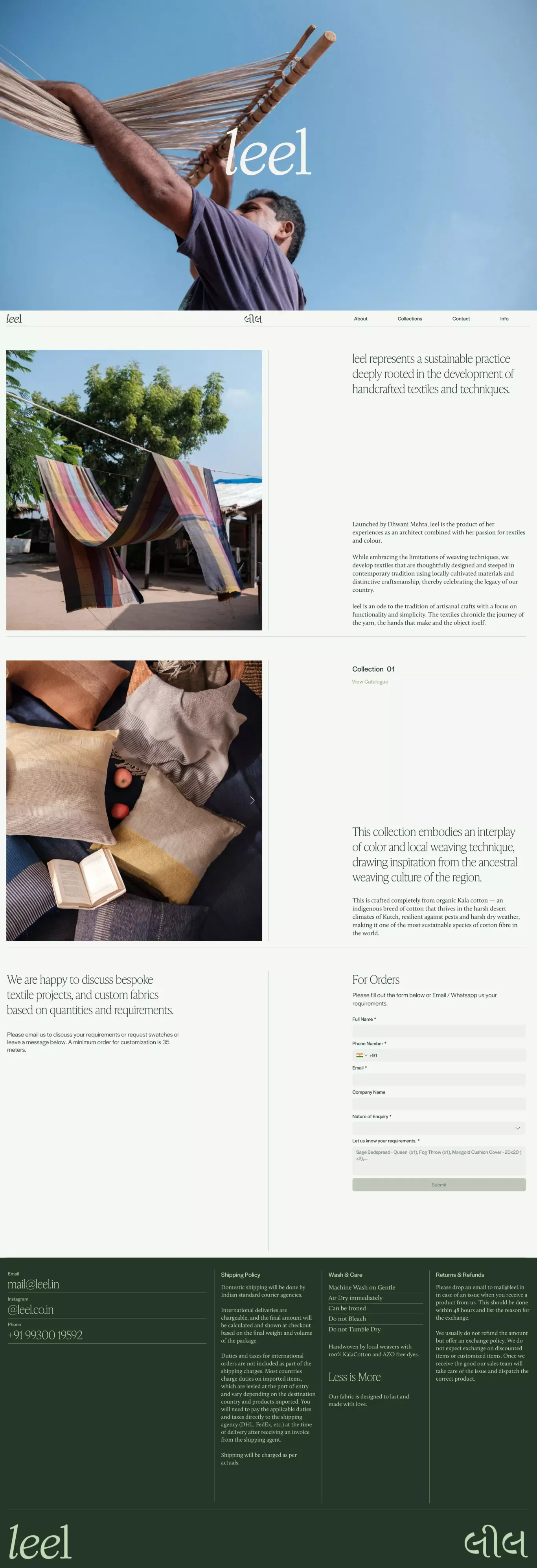 Leel - Landing design