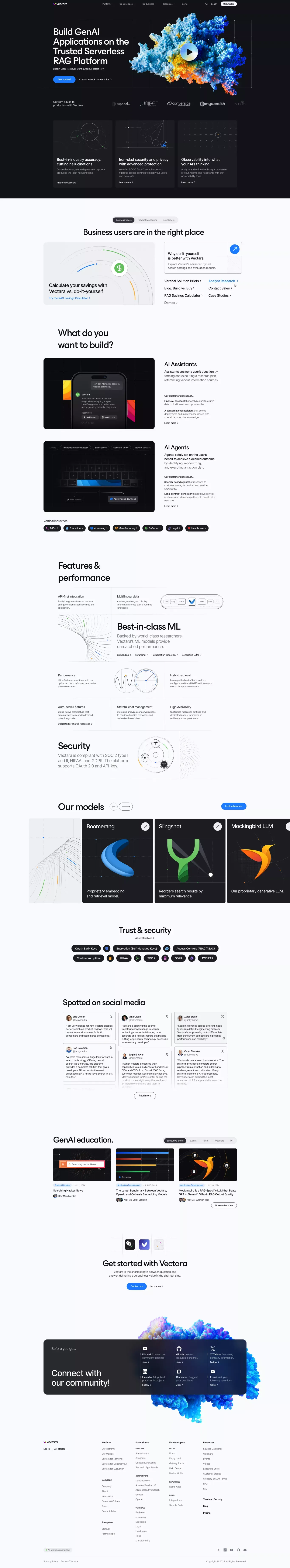 The AI Agent and Assistant platform for enterprises - Landing design