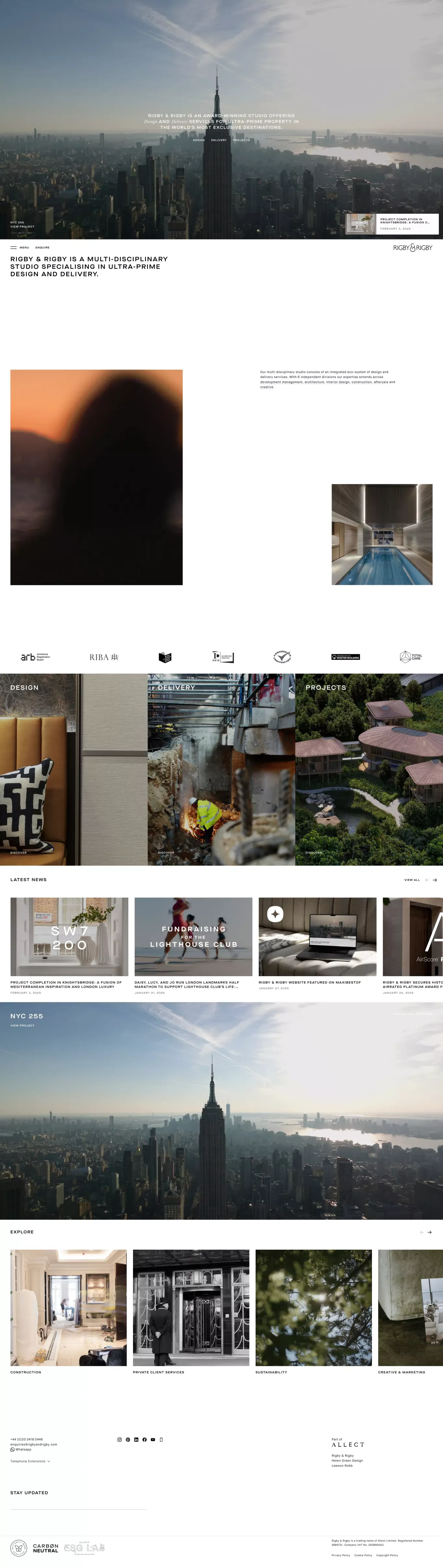 Luxury Architecture, Interior Design & Construction Company London | Rigby & Rigby - Portfolio design