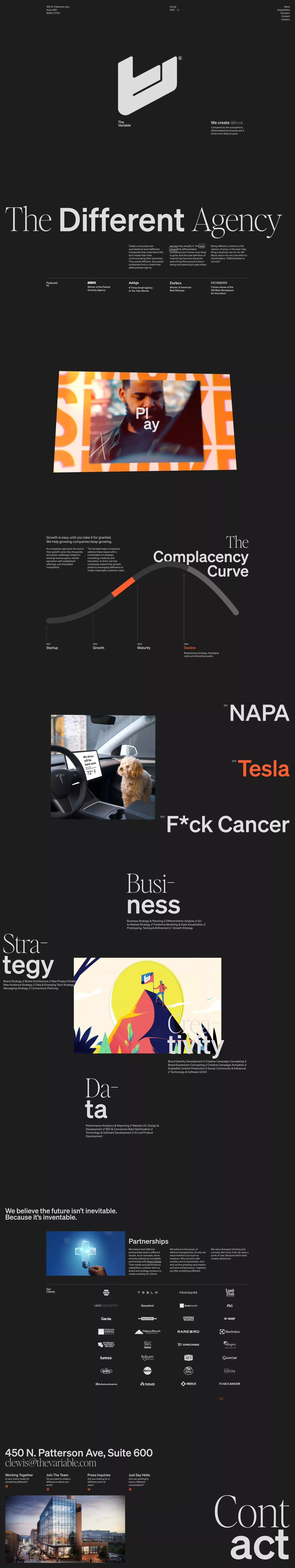 The Variable | The Different Agency - Portfolio design