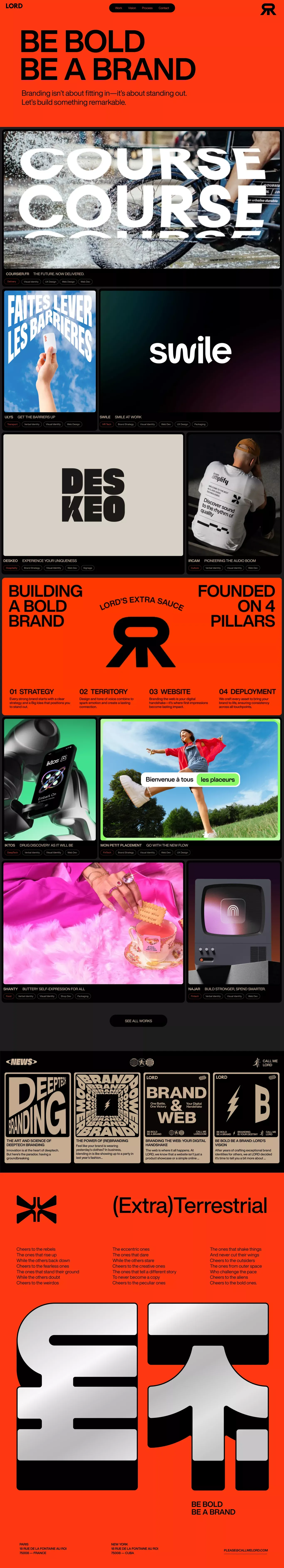 LORD | BE BOLD BE A BRAND - Portfolio design