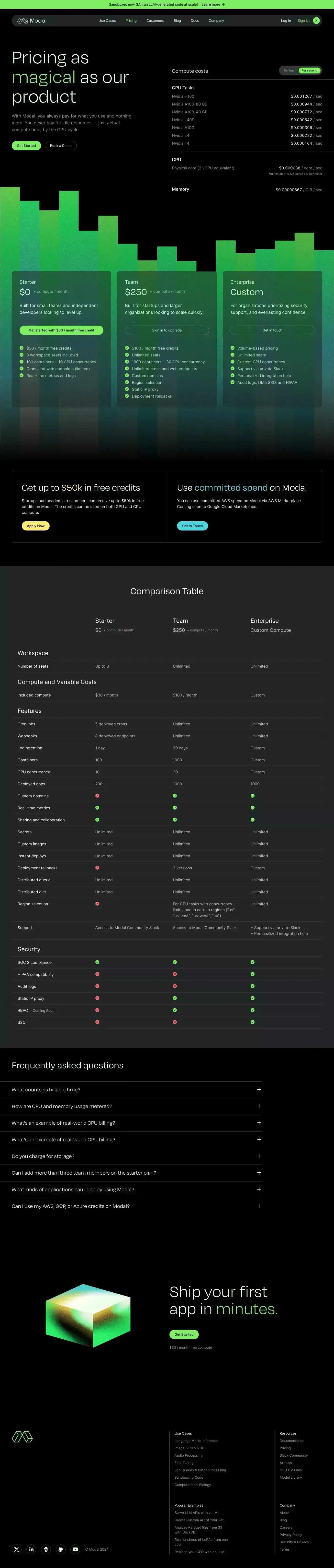 Plan Pricing | Modal - Pricing design