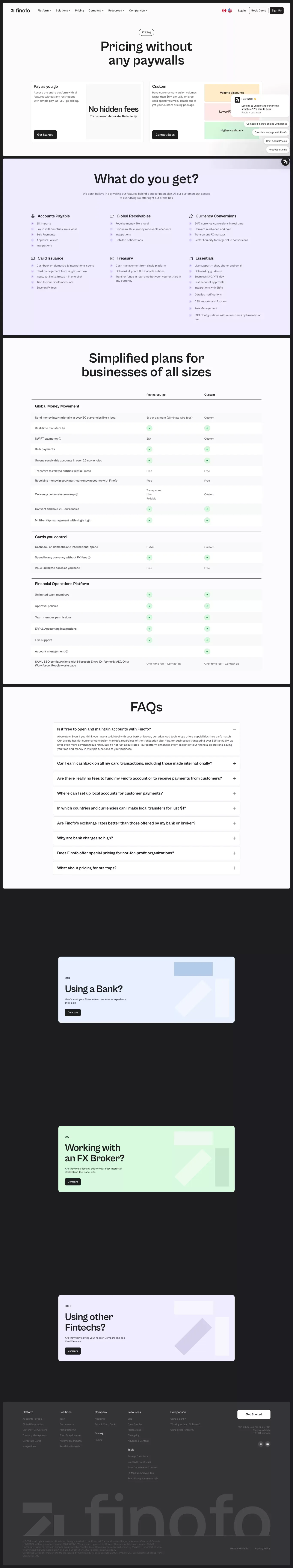 Finofo | Pricing - Pricing design