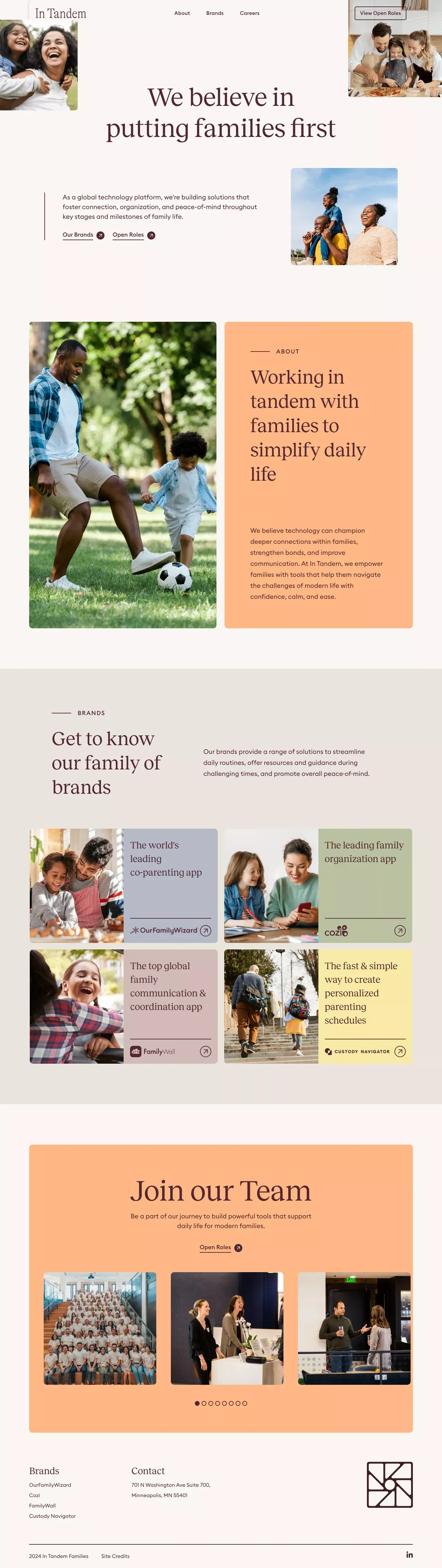 In Tandem Families - About Us  design