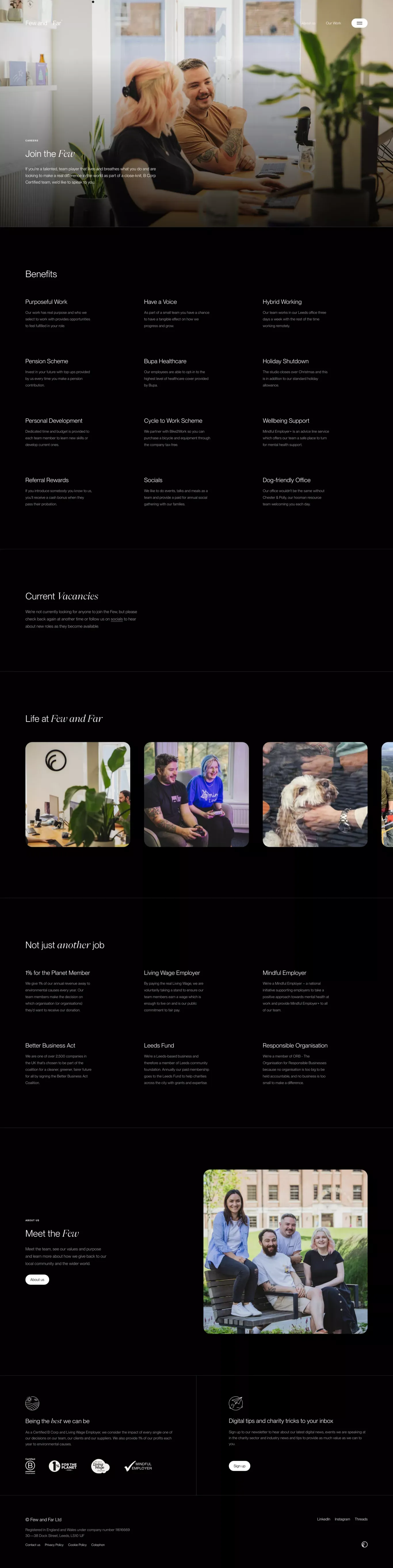 Careers – Few and Far® - Career design
