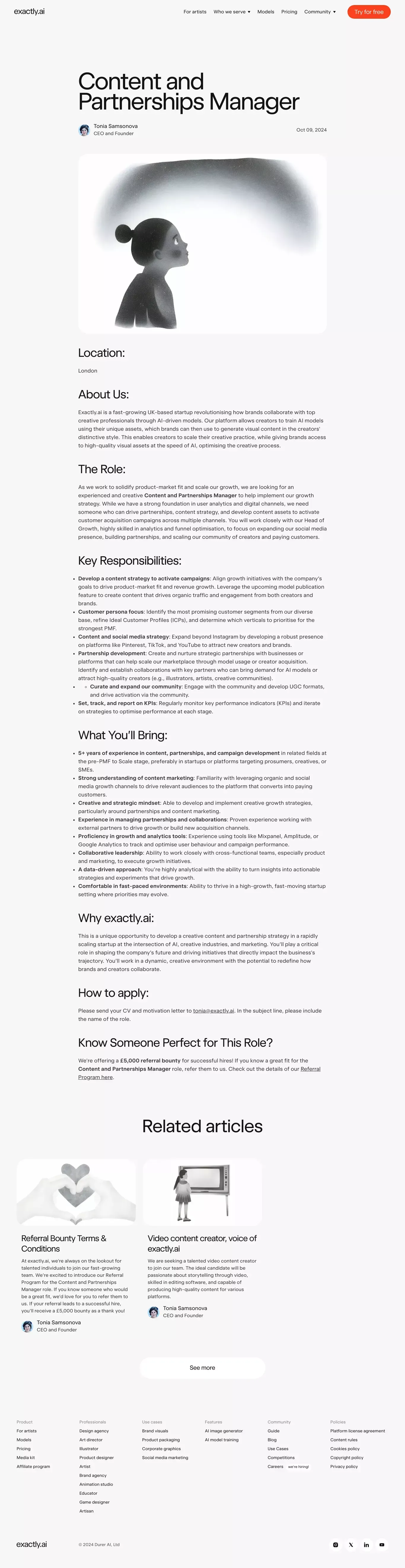 Content and Partnerships Manager - Career design